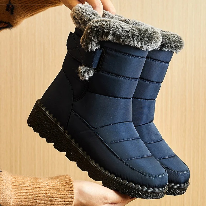 The soft fur lining provides cozy insulation, while the low heel design offers stable, all-day comfort for walking or work. 1