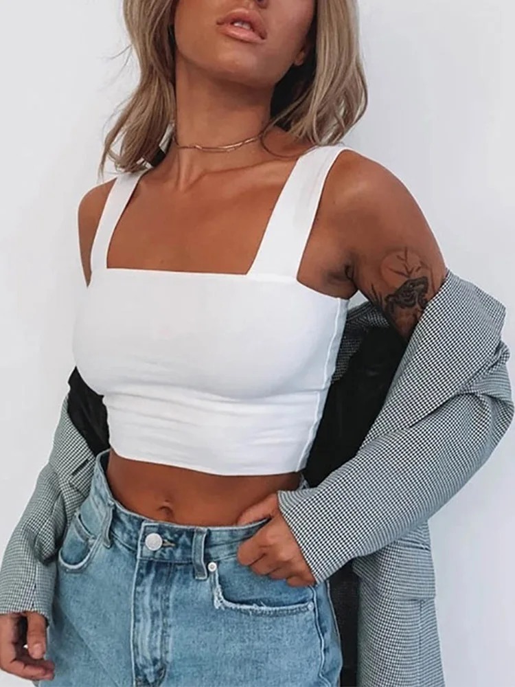 The flattering square neckline adds a modern touch, while the sleeveless, off-shoulder inspired design highlights your shoulders and neckline 1