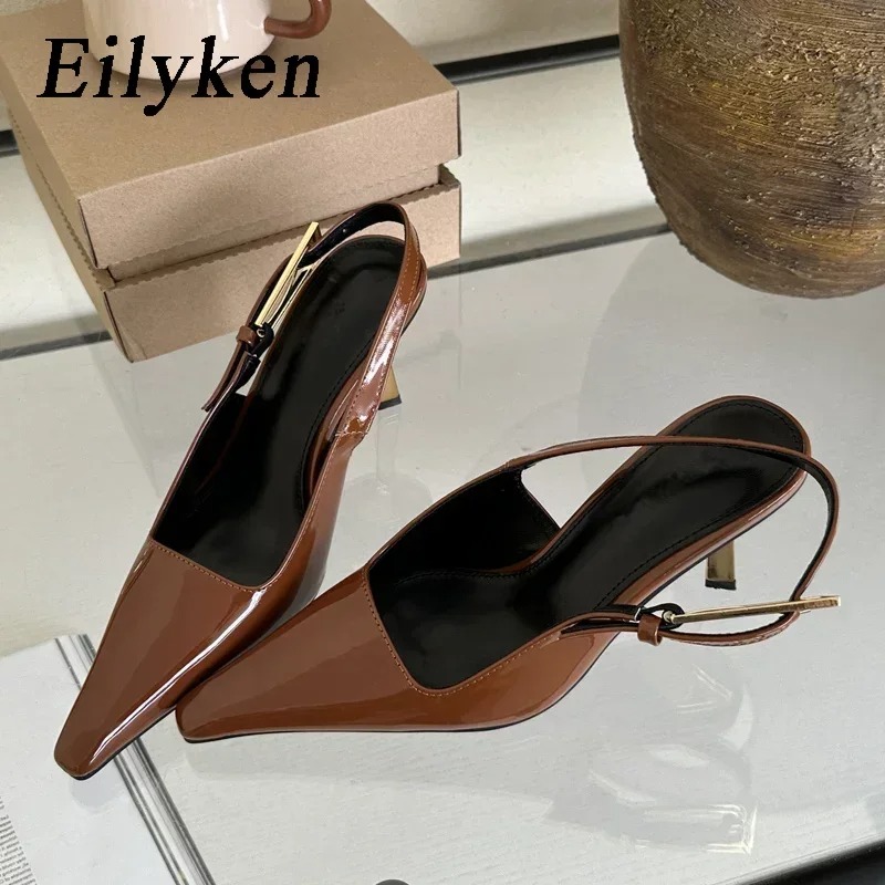 The chic slingback design ensures a secure, adjustable fit, while the high heel creates a flattering silhouette that enhances your overall style. 1