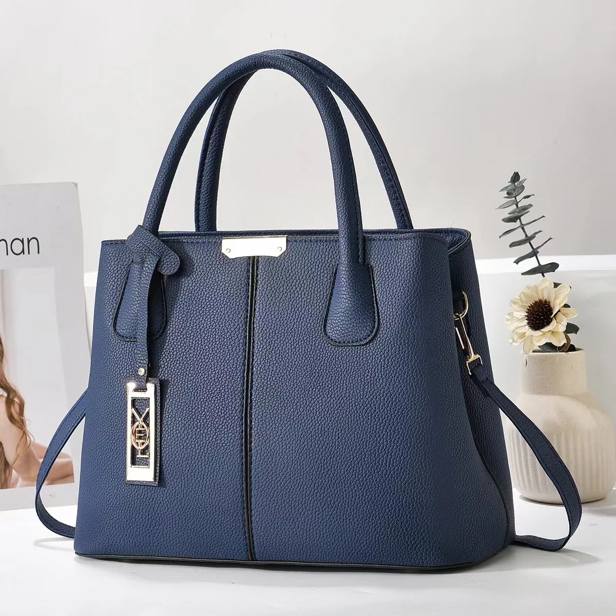 Elegant detailing and a polished finish add a premium look, perfect for work, shopping, travel, or special occasions. 1